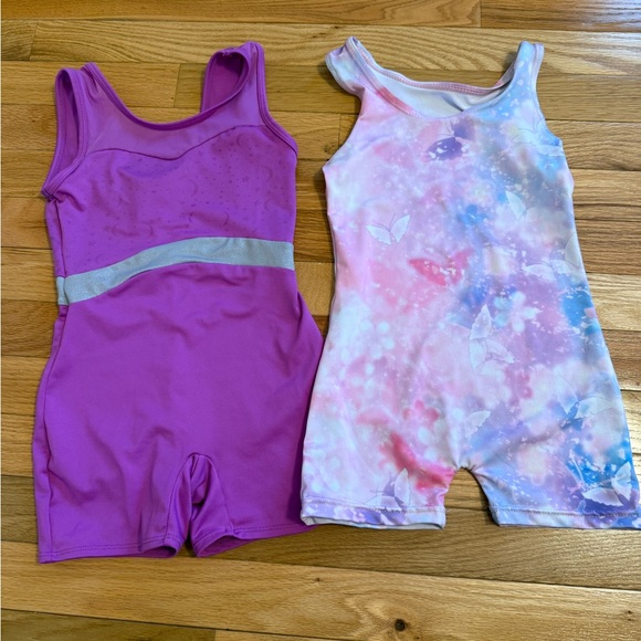 Cat & Jack Other - Girls Purple and Pastel Tie-Dye Gymnastics Leotards - 2 Pack